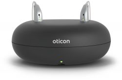 Oticon_More_miniRITE_R_C091SilverGrey_Black_Recharger_Front_Without_Cable_TIF
